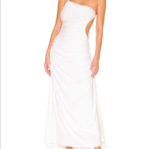 SNDYS White backless maxi dress